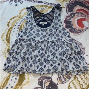 Ya Los Angeles Crocheted Flowy Tank